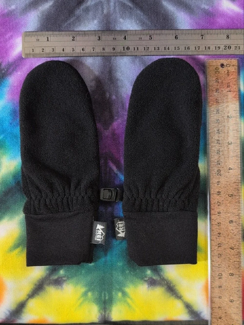 Black Kid's Fleece Mittens - Comfortable Winter Mittens